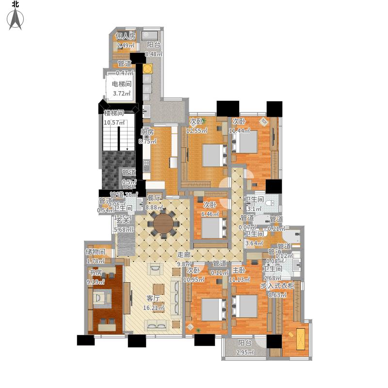 231方简约六居装修案例